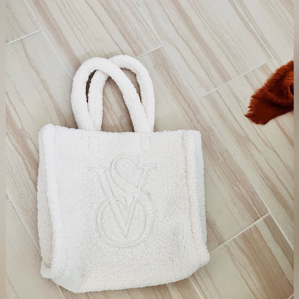 Victoria Secret Sherpa white purse